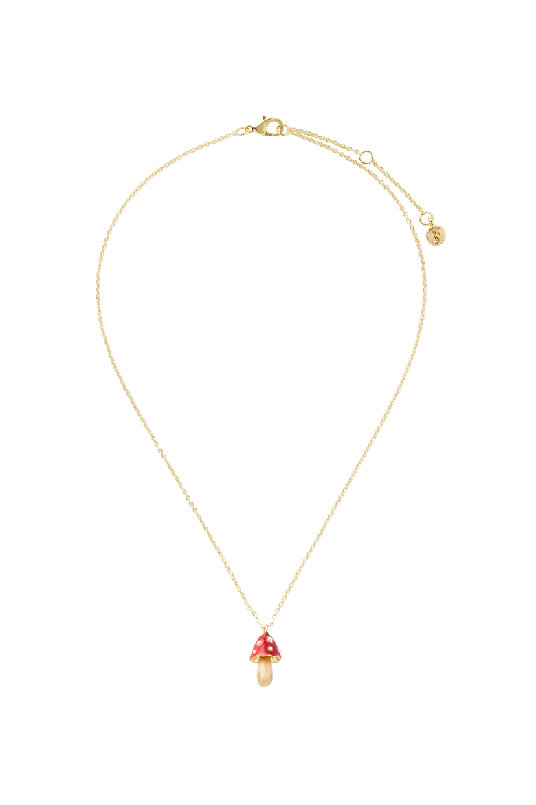 Enamel Mushroom Necklace, Alternate, color, Multi & Gold