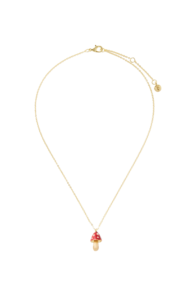 Fable England Enamel Mushroom Necklace, Alternate, color, Multi & Gold
