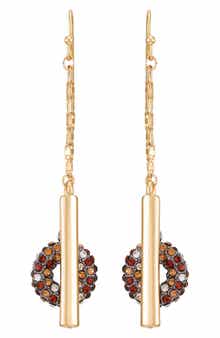 Vince Camuto Crystal Chain Drop Earrings
