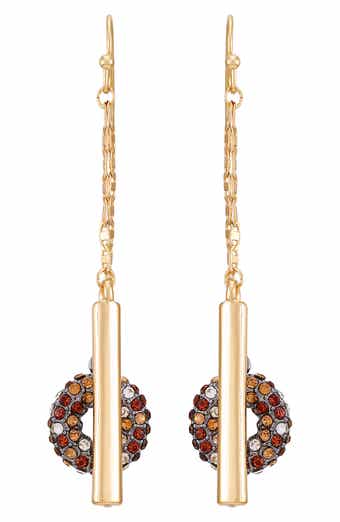 Vince Camuto Crystal Chain Drop Earrings