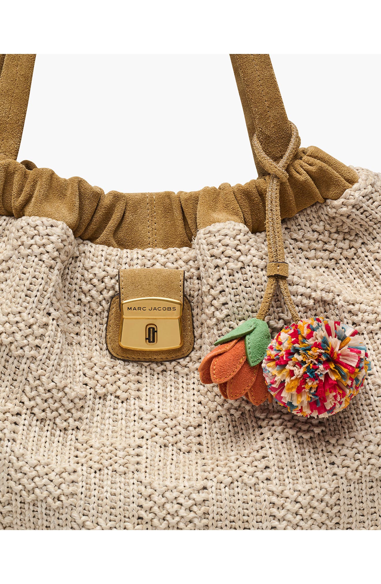 Marc Jacobs The Faux Raffia Tote, Alternate, color, Natural