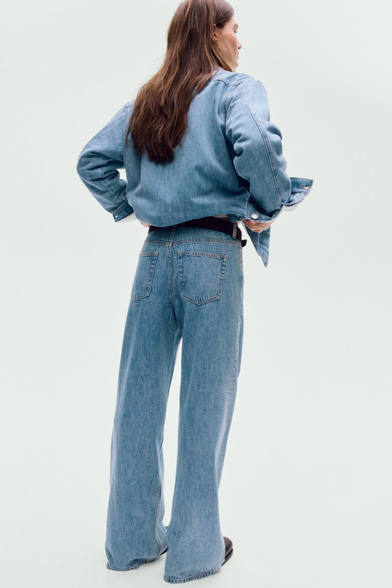 Wide High Waist Jeans, Alternate, color, Denim blue