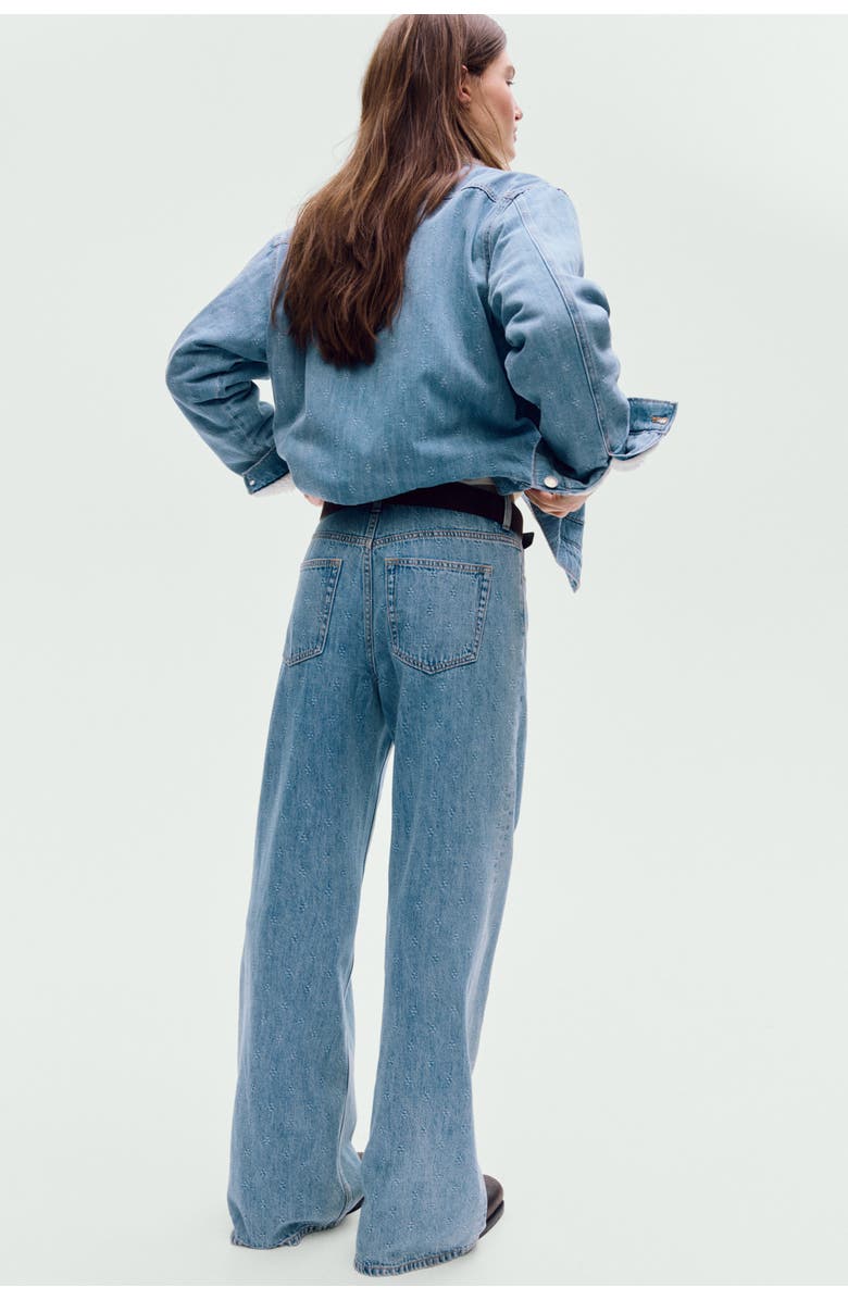 H&M Wide High Waist Jeans, Alternate, color, 