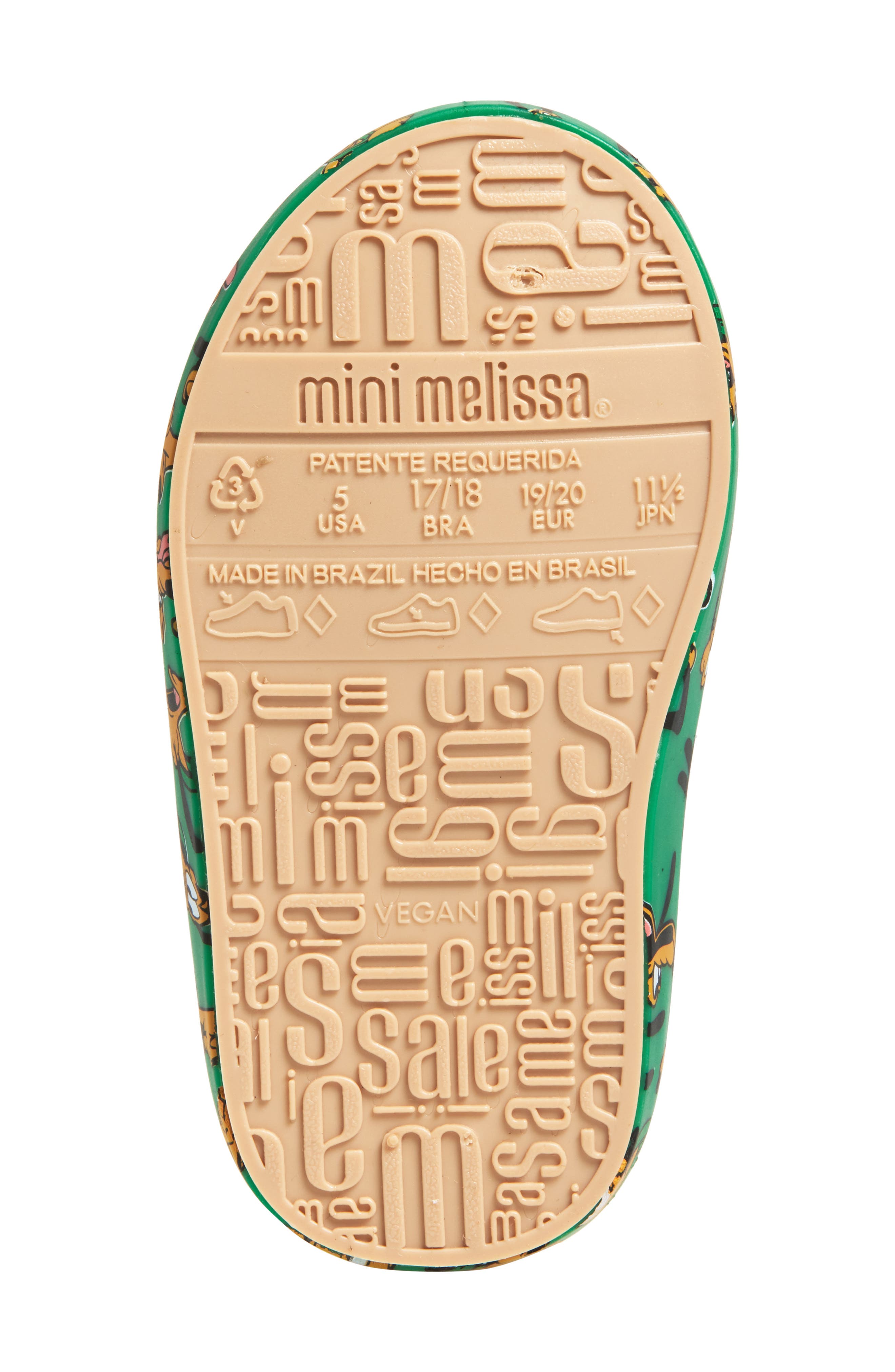 Mini Melissa Kids' The Street Mickey & Friends Sneakers, Alternate, color, Beige/ Green