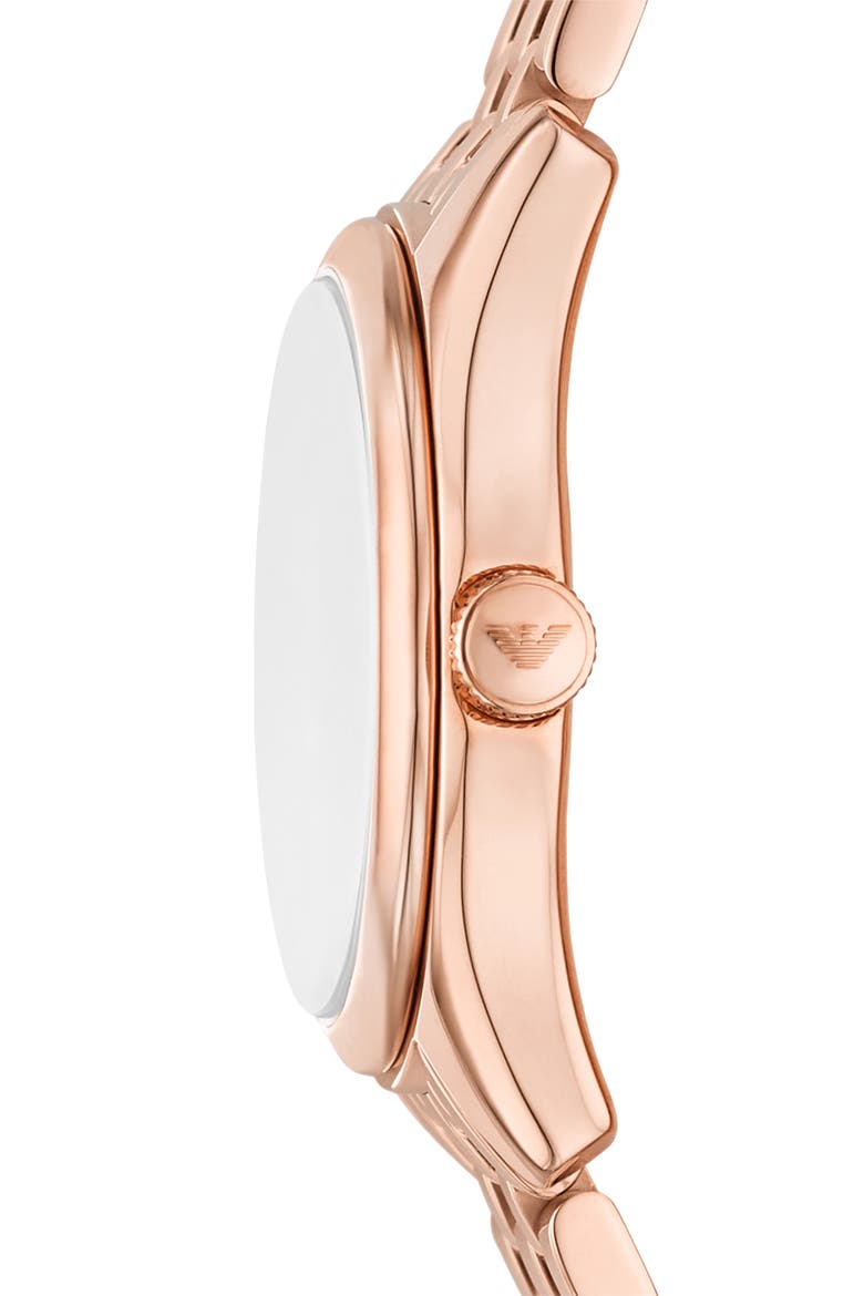 Three-Hand Date Bracelet Watch, Alternate, color, ROSE GOLD