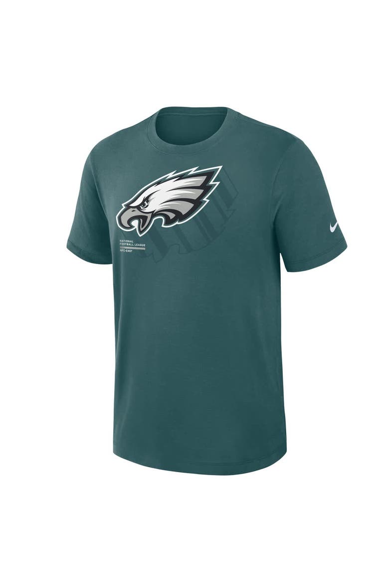 Men's Nike Midnight Green Philadelphia Eagles Left End Run Slub Performance T-Shirt, Alternate, color, Green