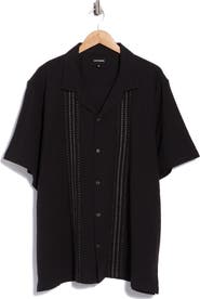 Lucky Brand Embroidered Camp Shirt