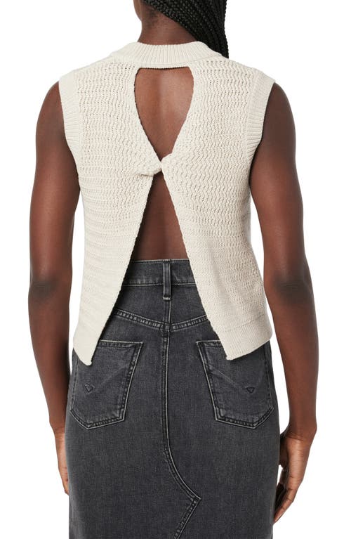 Hudson Jeans V-neck Twist Back Sleeveless Sweater In White