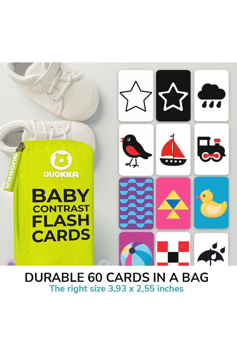 Educational Kids Flash Cards - High Contrast & Vocabulary, Alternate, color, SET 2