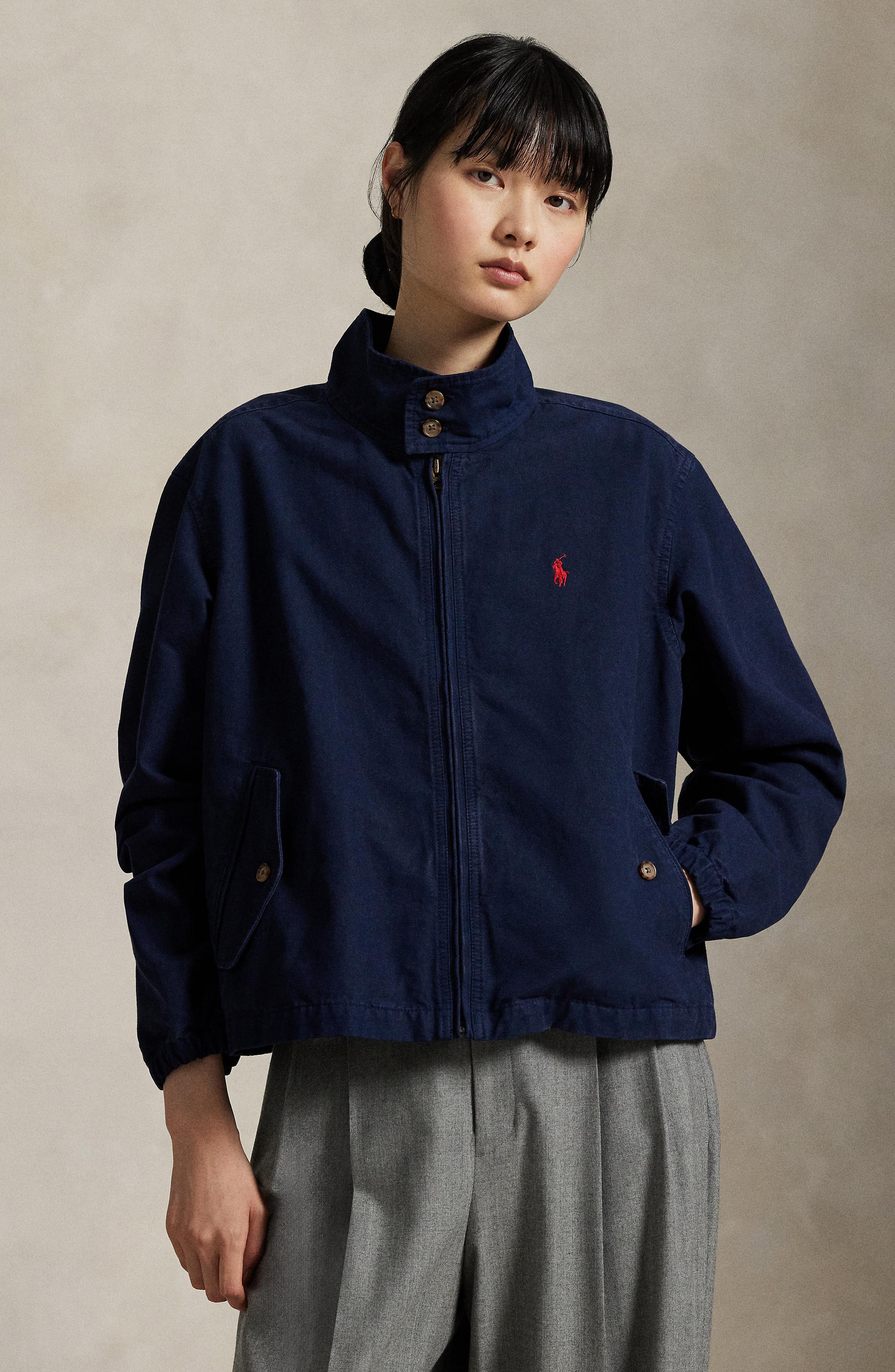 Cotton Canvas Zip Jacket - image 2