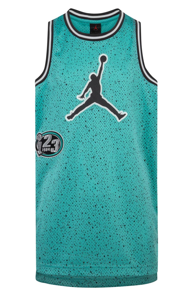 Jordan Kids' Play Off Speckle Sleeveless Mesh Jersey, Main, color, Washed Teal