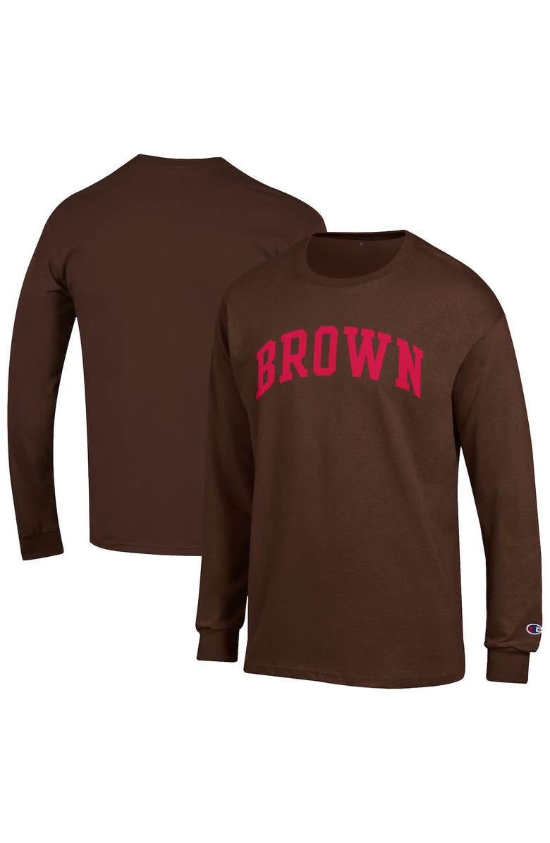 Champion Men's Champion Brown Brown Bears Basic Arch Long Sleeve T-Shirt, Main, color, Brown