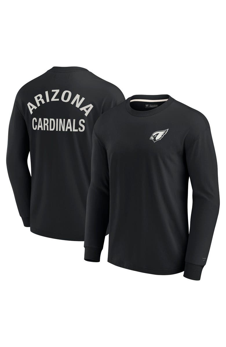 Fanatics Signature Unisex Fanatics Signature Black Arizona Cardinals Elements Super Soft Long Sleeve T-Shirt, Main, color, Black