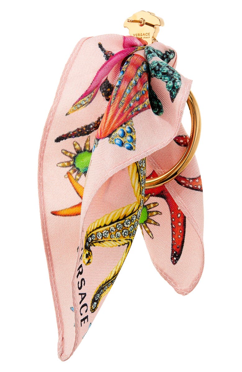 Versace Trésor de la Mer Scarf Medusa Drop Earrings, Alternate, color,