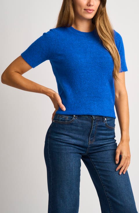Short Sleeve Crewneck Sweater