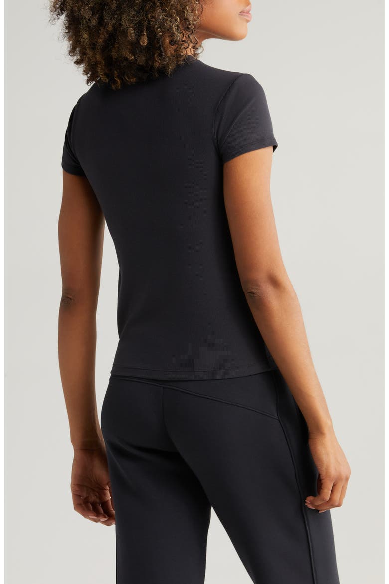 Go-To Rib T-Shirt, Alternate, color, BLACK