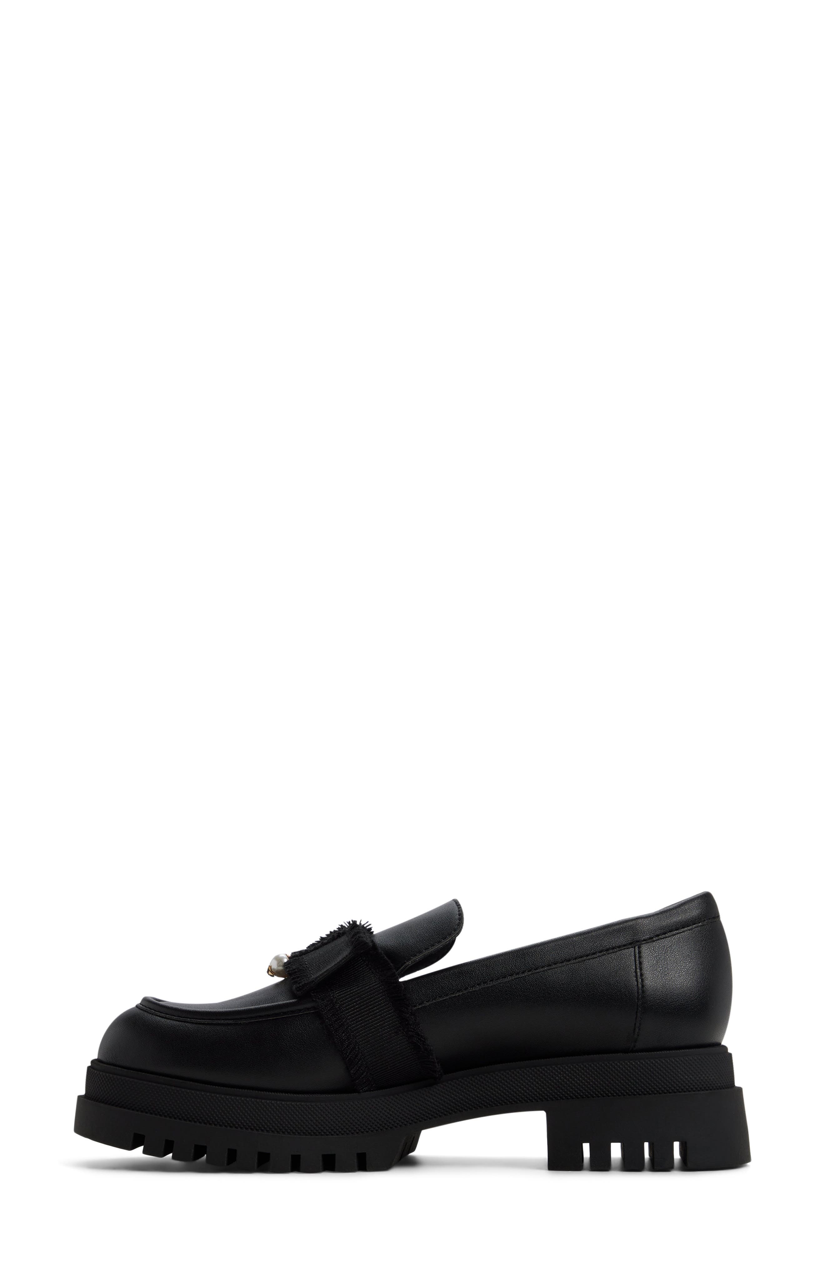 ALDO Theatric Platform Loafer, Alternate, color, Black