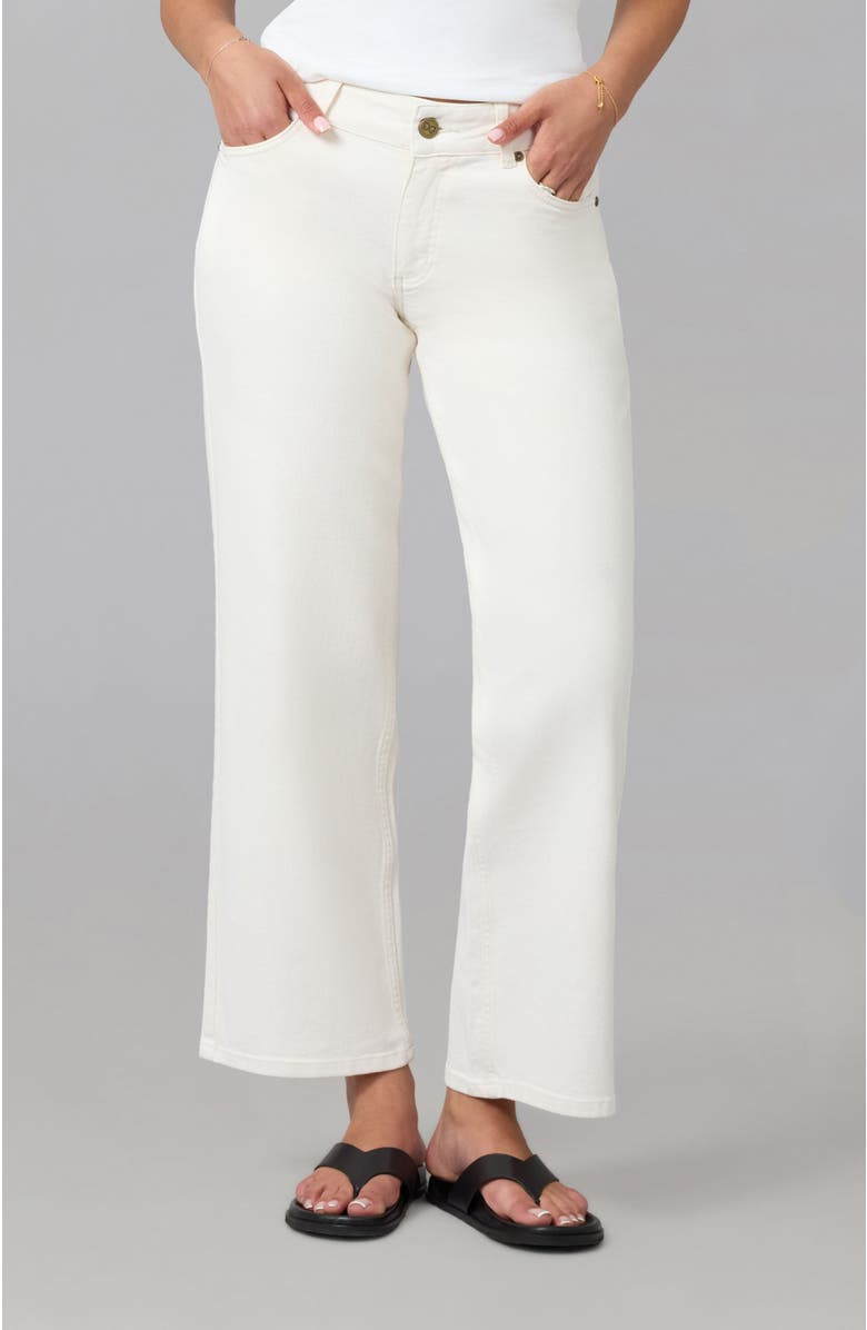 Lola Denim Miro Mid Rise Comfort Straight Jeans, Main, color, Raw