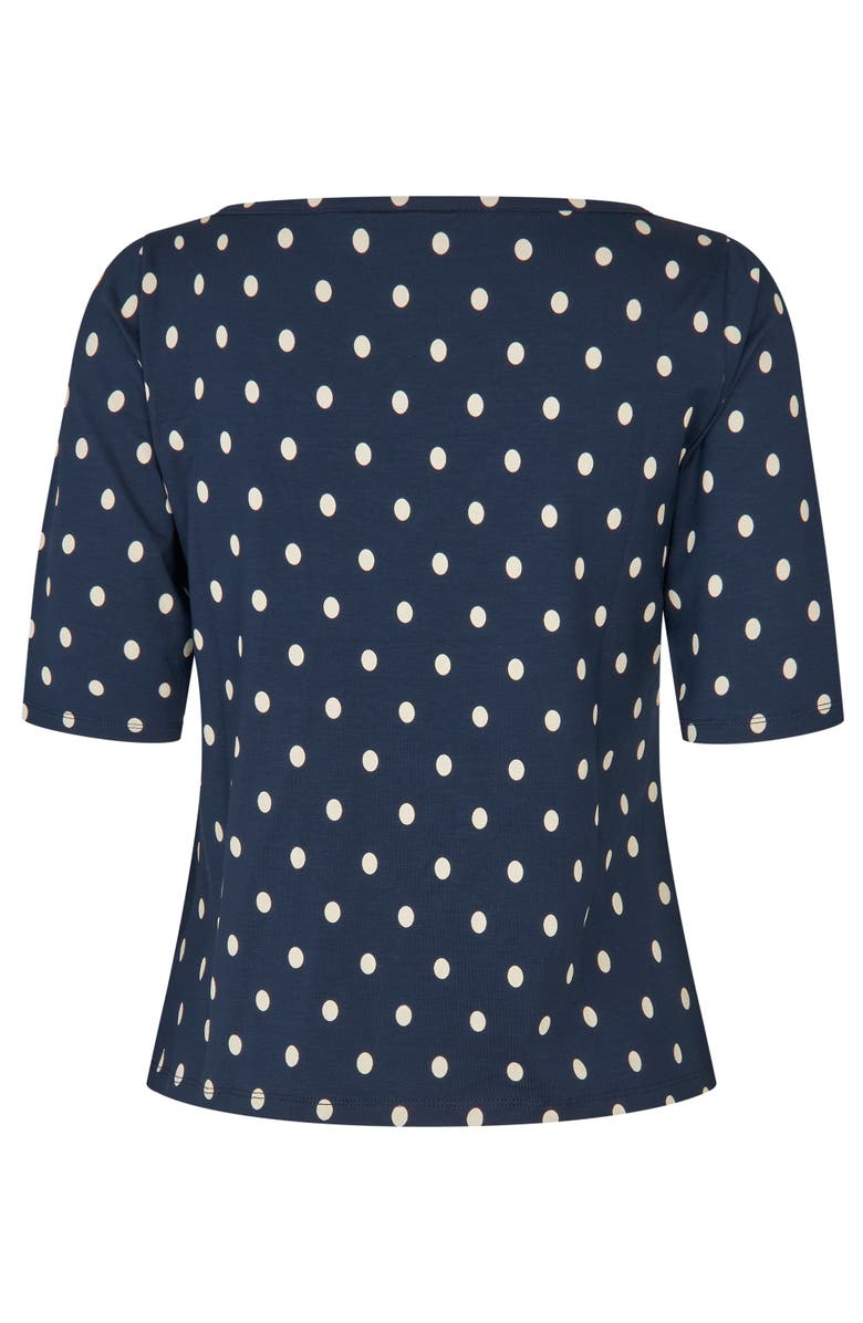 Masai Copenhagen MaBavessa Polka Dot T-Shirt, Alternate, color, Navy Blazer