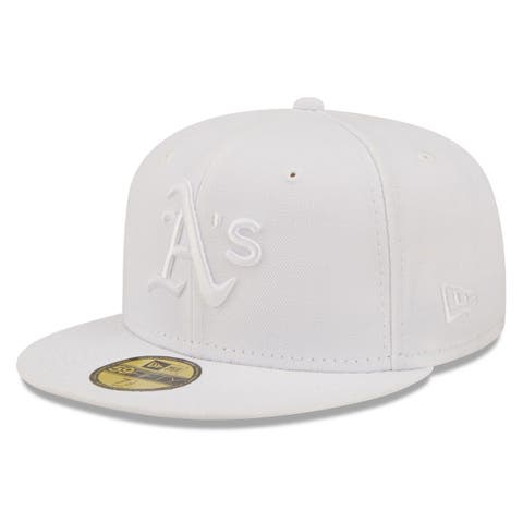 Men's New Era Oakland Athletics White on White 59FIFTY Fitted Hat