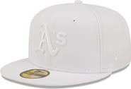 New Era Men's New Era Oakland Athletics White on White 59FIFTY Fitted Hat
