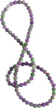 seree Lavender field Green purple jade pendant necklace