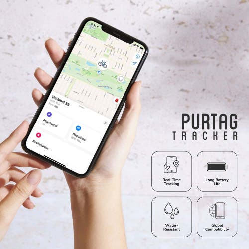 Pursonic Wireless Speaker, Solarsync Power Bank & Purtag Tracker Bundle Ultimate Sound, Power & Secu In Black