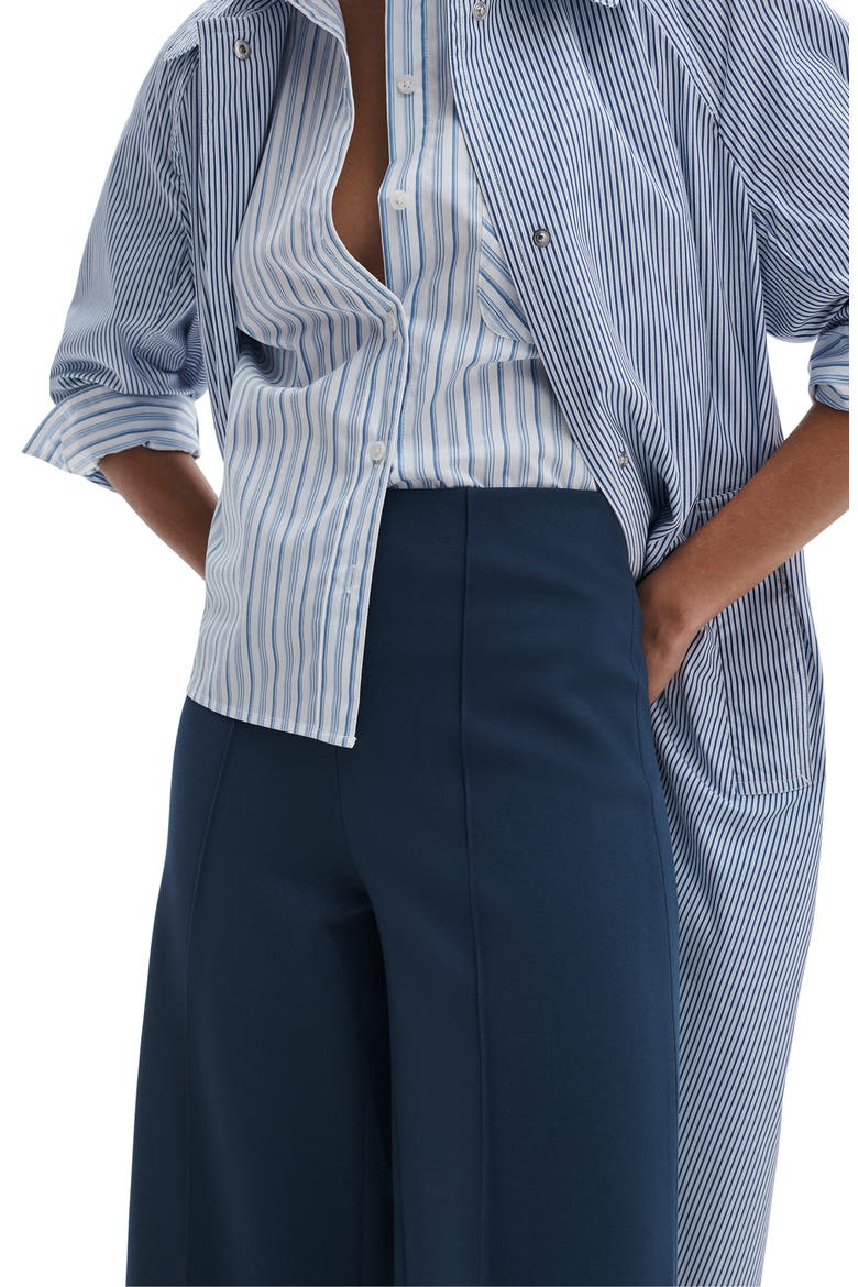 Irina Wide Leg Crop Pants, Alternate, color, NAVY