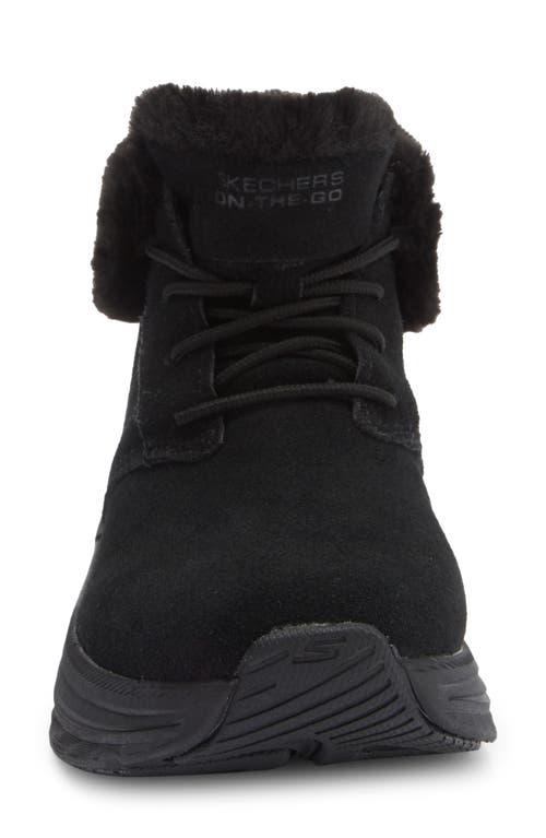 Skechers Max Cushioning Elite 2.0 Faux Fur Trim Boot In Black