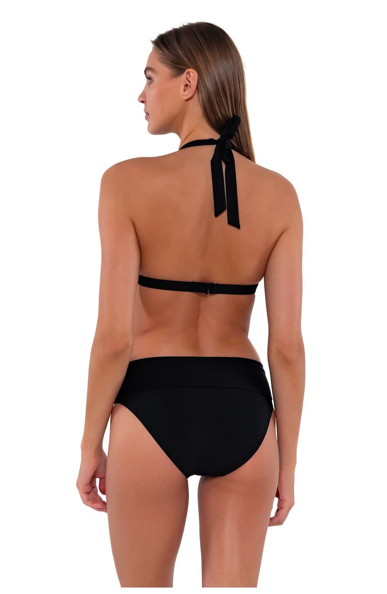 Sunsets Hannah High Waist Bikini Swim Bottoms, Alternate, color, Black