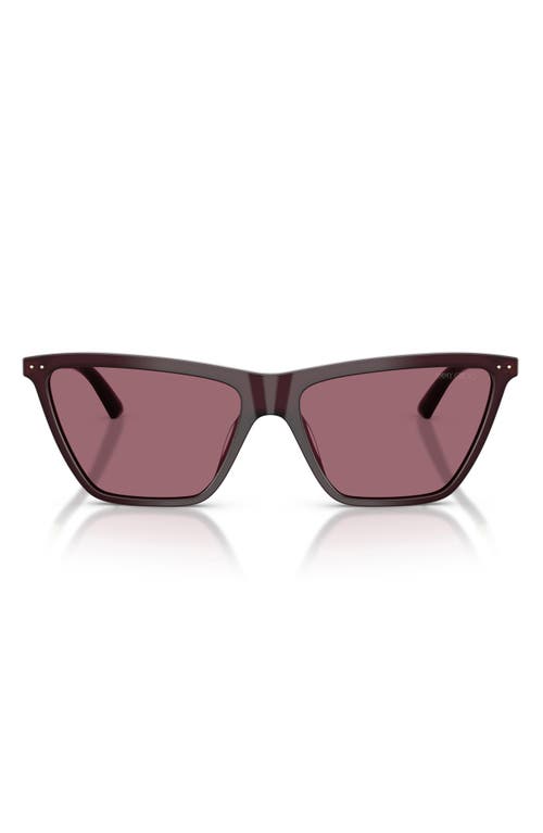 Jimmy Choo 56mm Cat Eye Sunglasses In Opaline Prune/violet