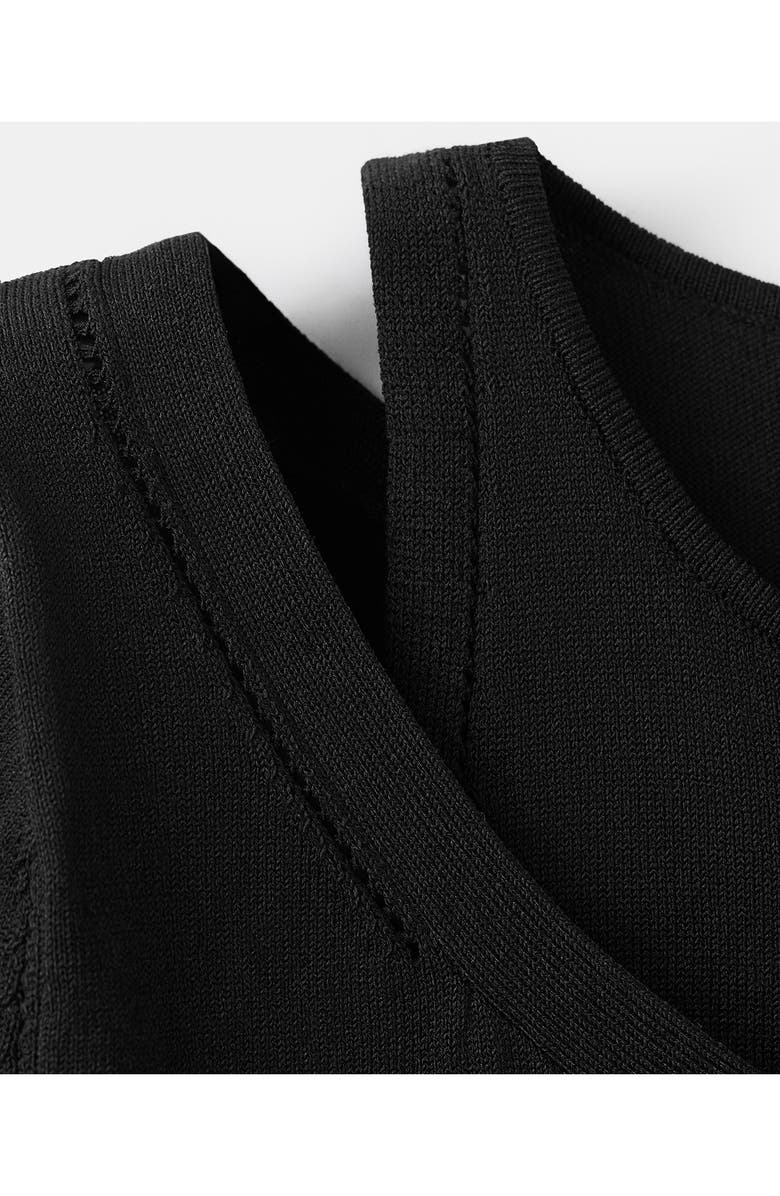MANGO Combined Cardigan, Alternate, color, Black