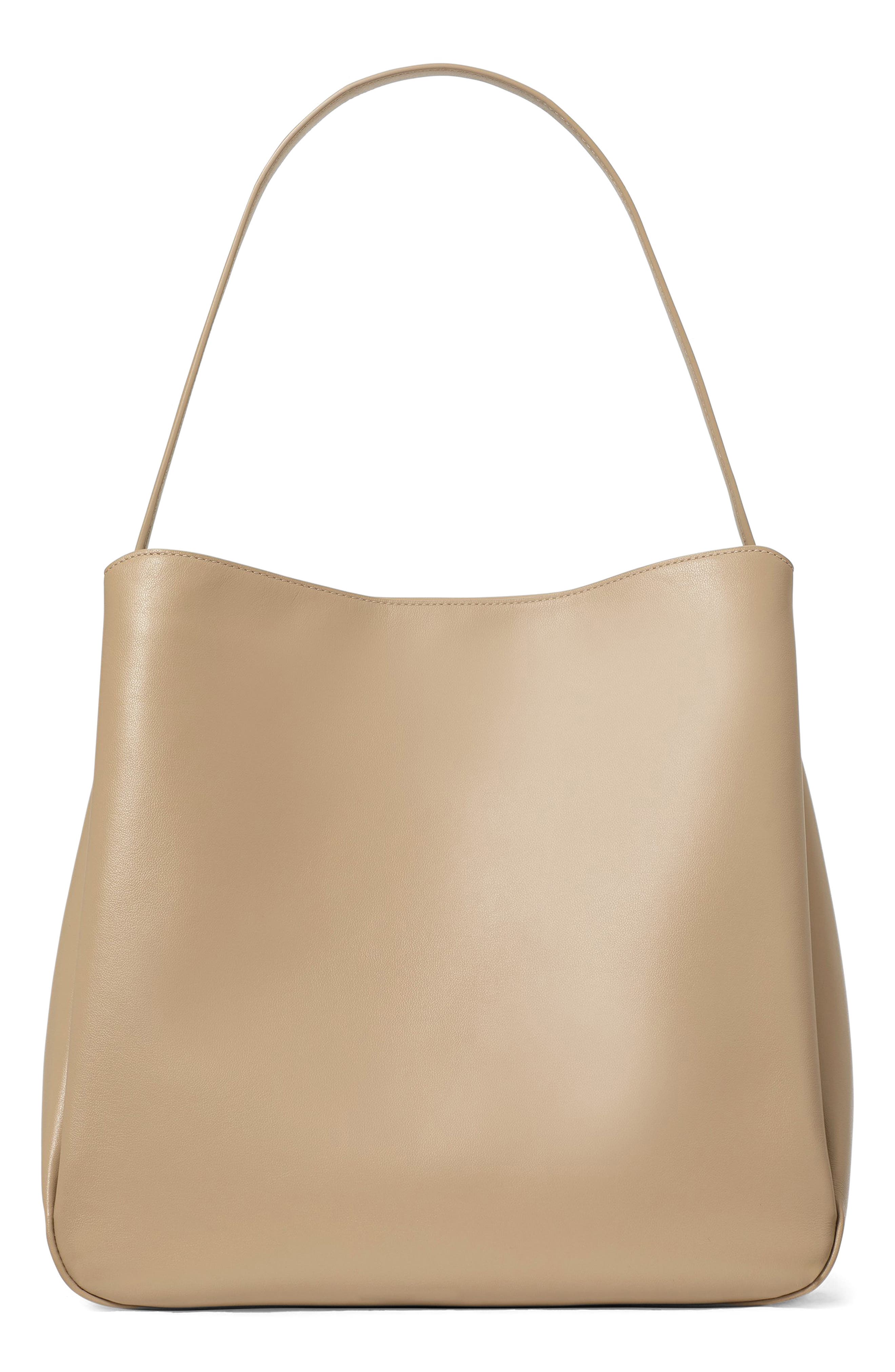 large grace leather shoulder bag, Alternate, color, TIMELESS TAUPE
