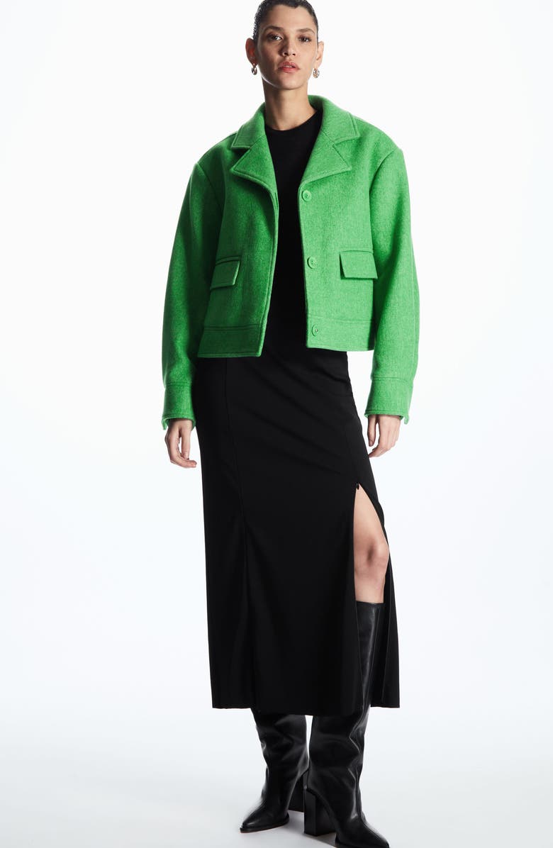 COS Slim Fit Wool Top, Alternate, color,