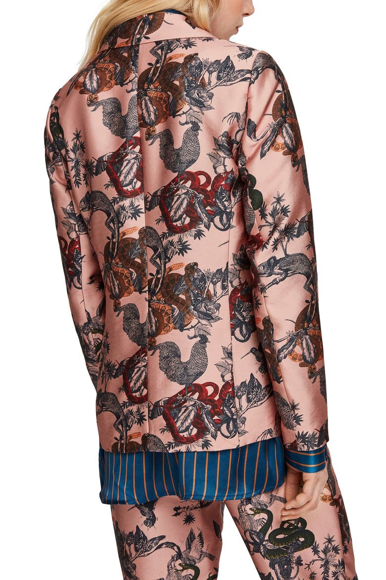 Print Double Breasted Blazer, Alternate, color, 0604-COMBO Y