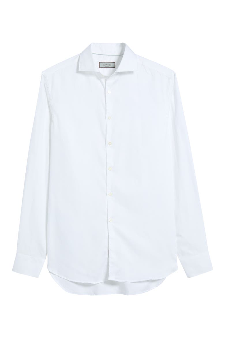 Regular Fit Herringbone Shirt, Alternate, color, WHITE