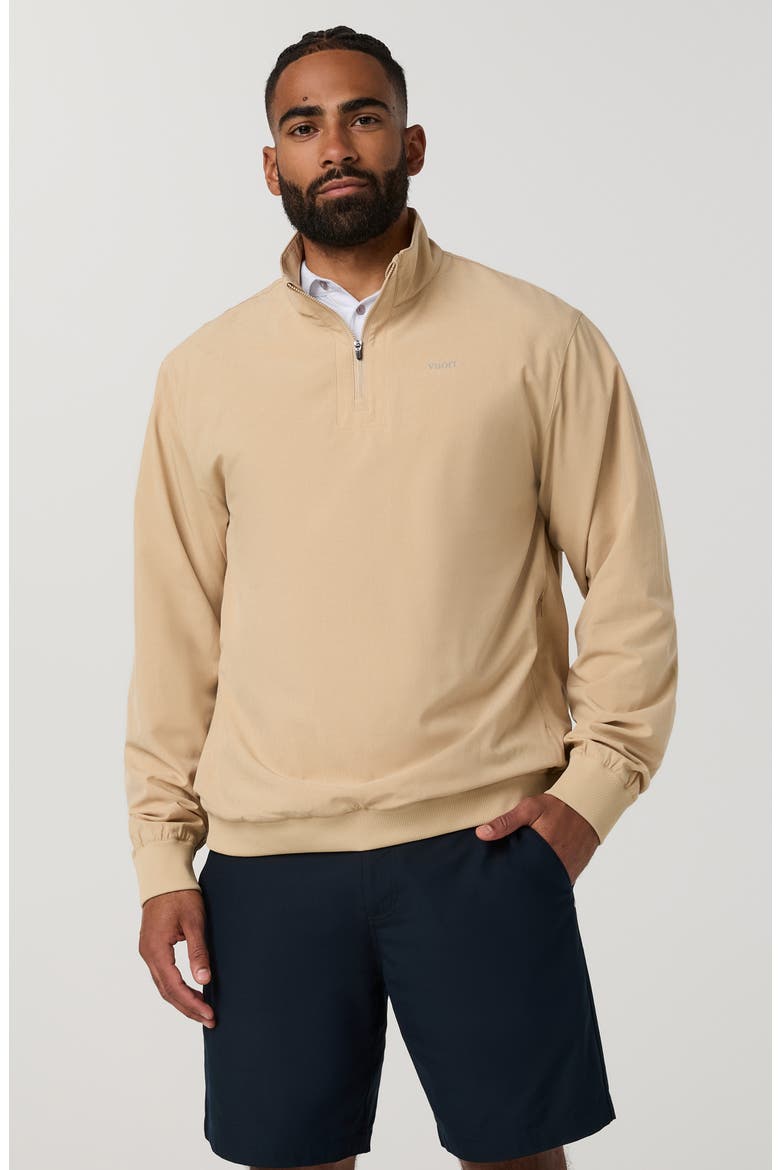 Venture Quarter Zip Performance Jacket, Alternate, color, KHAKI LINEN TEXTURE