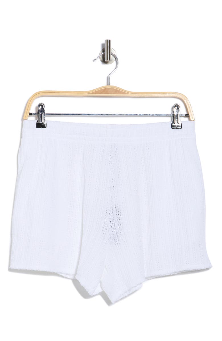 rag & bone Olivia Cotton Blend Drawstring Shorts, Alternate, color, White