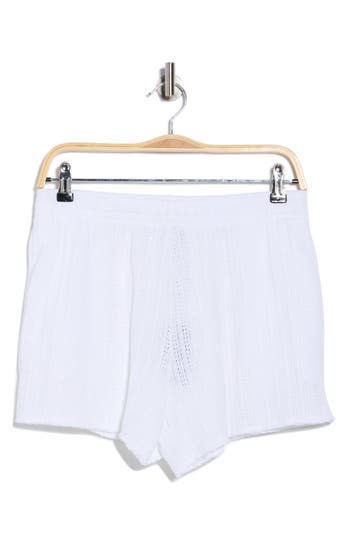 Rag & Bone Olivia Cotton Blend Drawstring Shorts In White