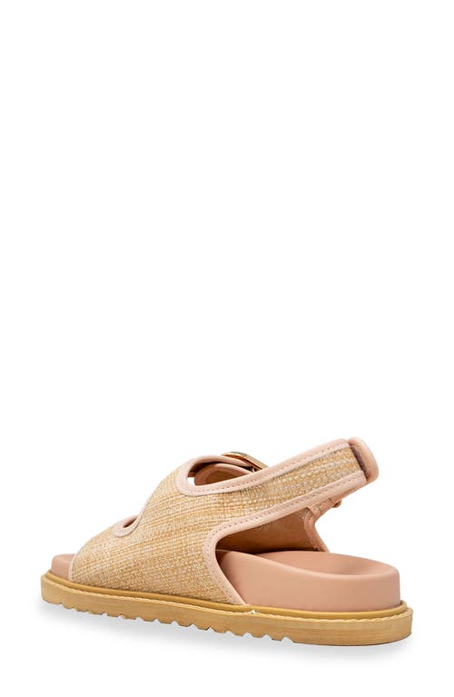 Chase & Chloe Chase And Chloe Arizona Slingback Sandal In Beige Woven