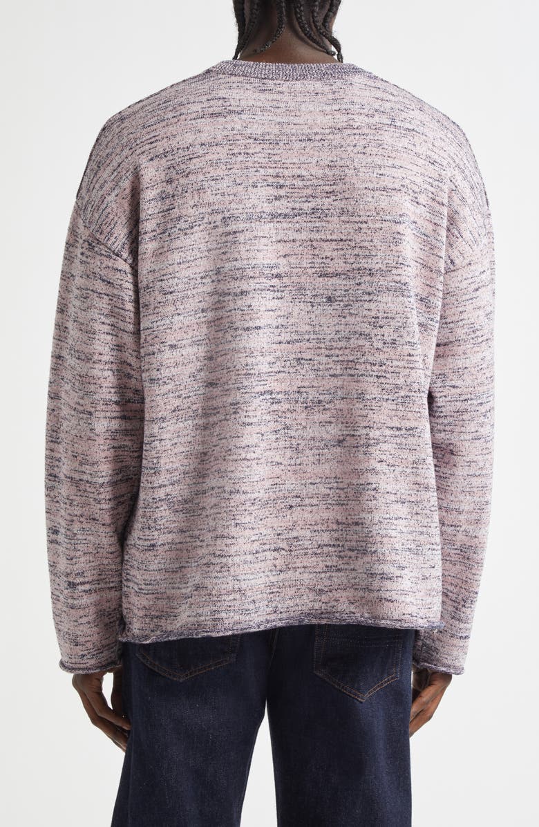 Waste Yarn Project Alice Pocket Crewneck Sweater, Alternate, color, Light Black Melange