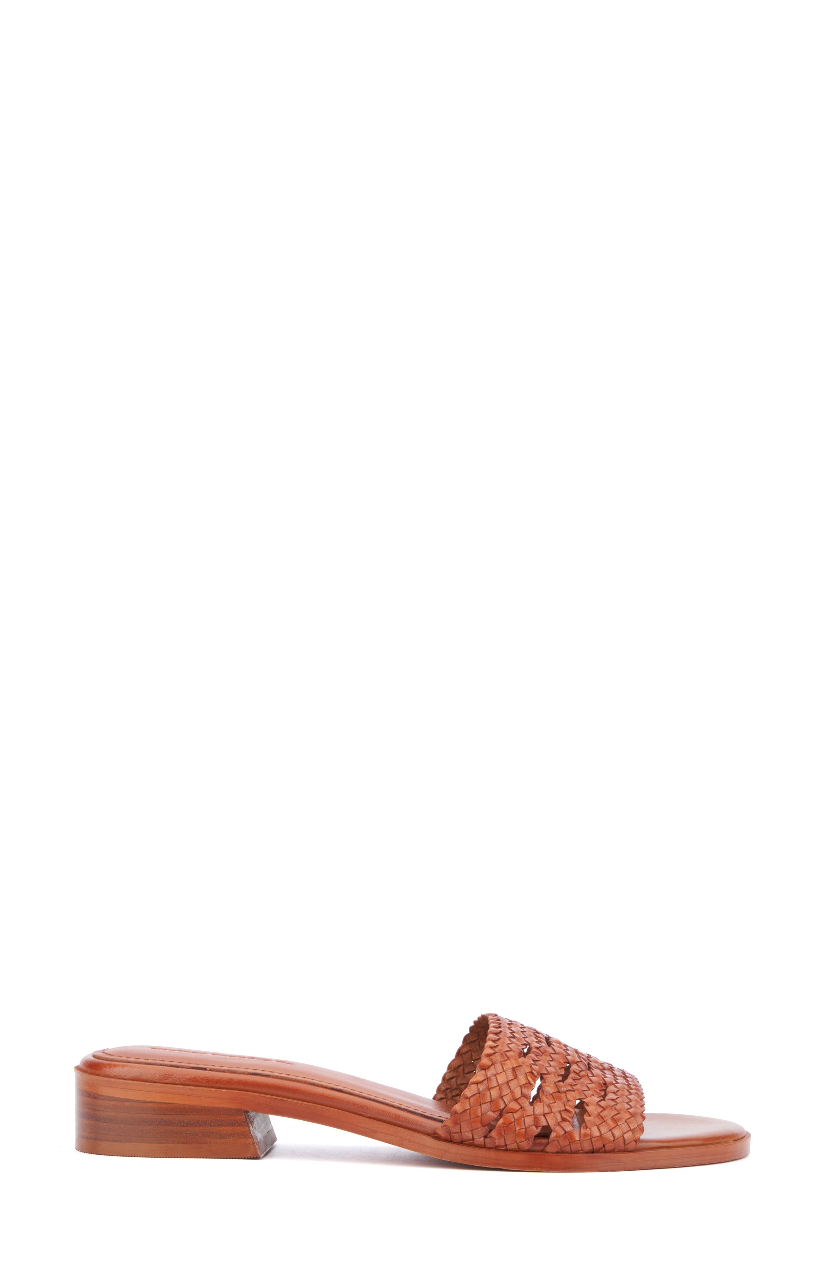 VINTAGE FOUNDRY Pamelia Woven Slide Sandal, Alternate, color, Cognac