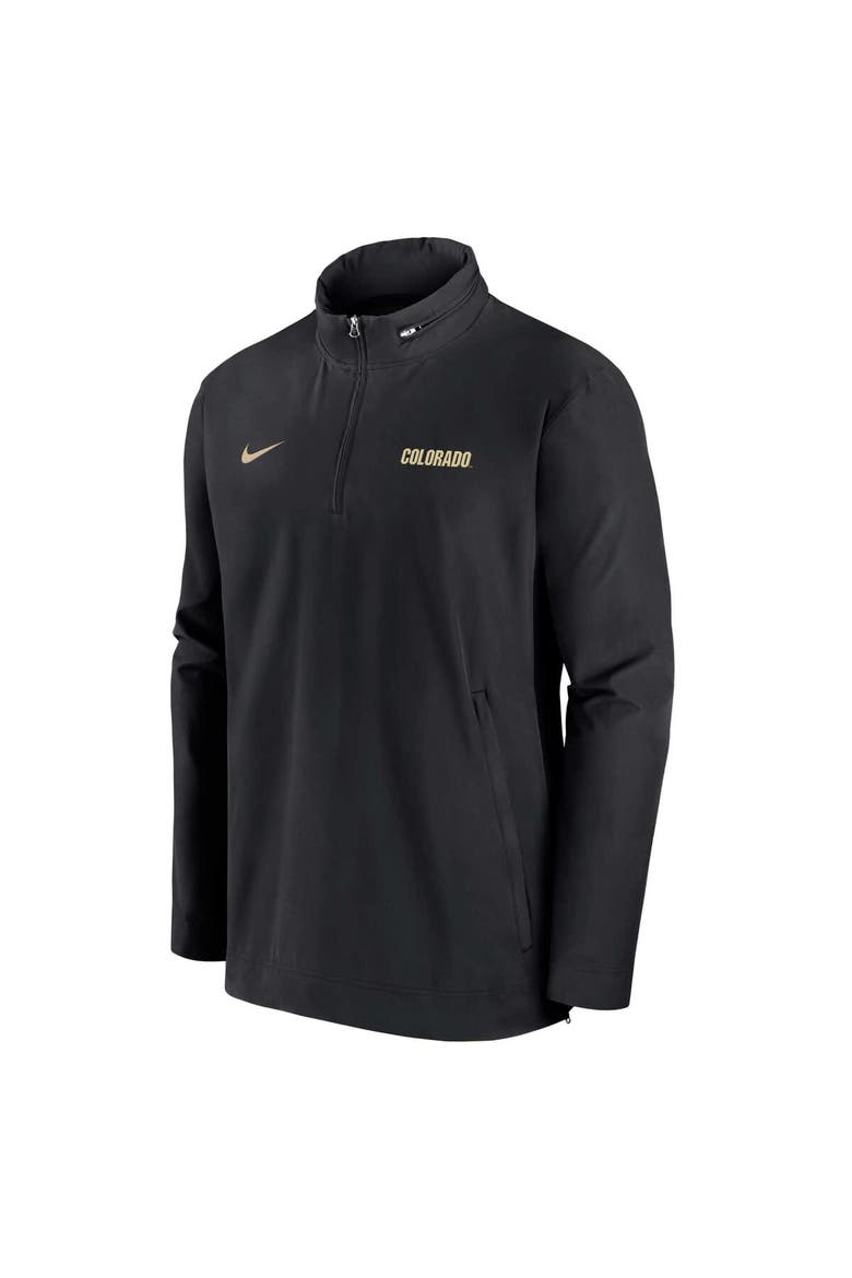 Men's Nike Black Colorado Buffaloes 2024 Sideline Coach Quarter-Zip Hoodie Jacket, Alternate, color, Black