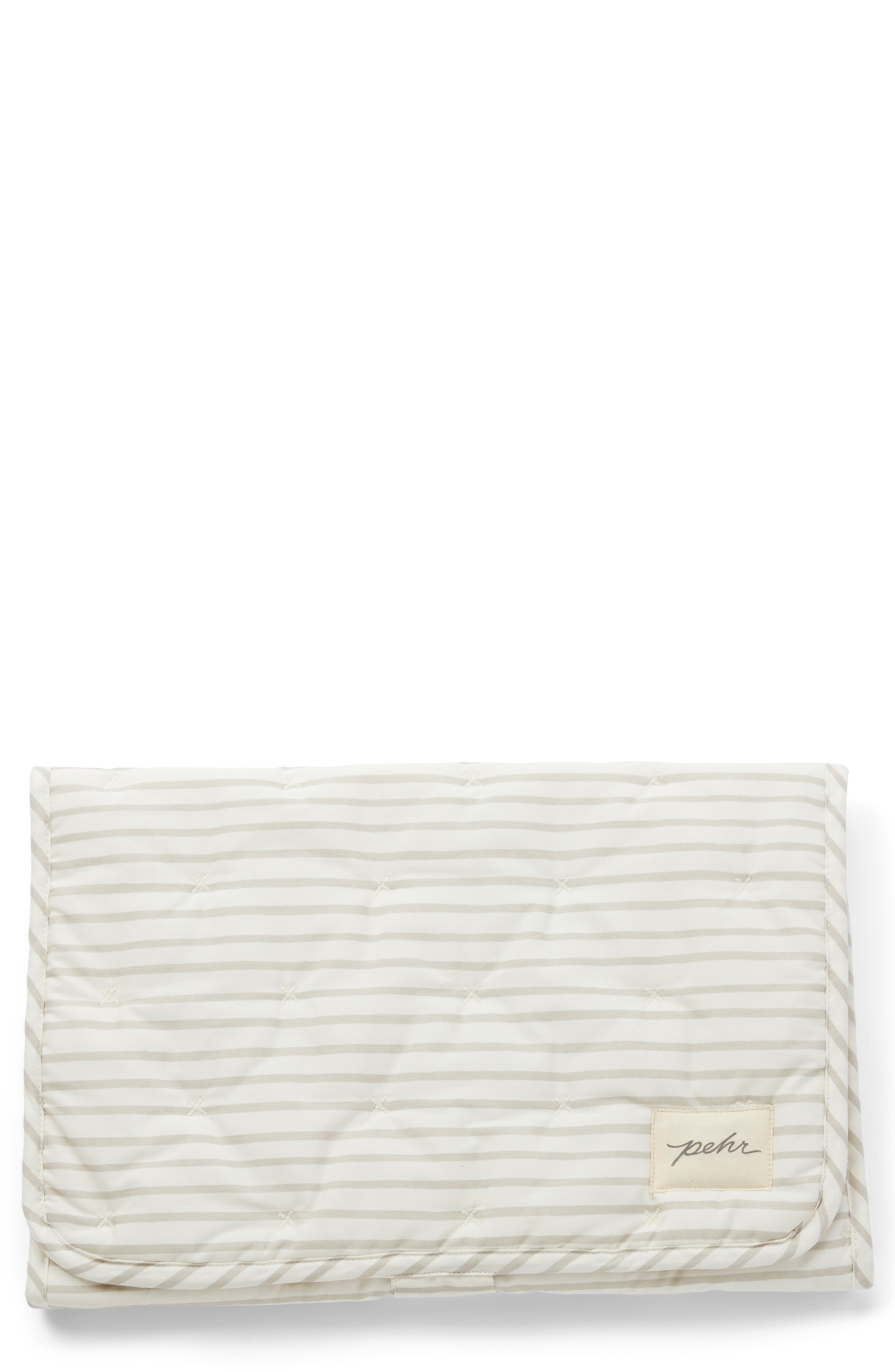 Pehr On the Go Coated Organic Cotton Changing Pad, Main, color, Pebble