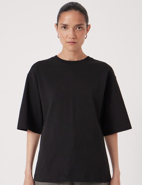 Hush Zip Detail Short Sleeve T-shirt In Black