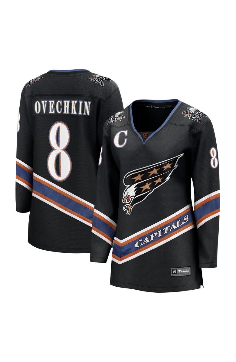 FANATICS Women's Fanatics Branded Alexander Ovechkin Black Washington Capitals Special Edition 2.0 Breakaway Player Jersey, Main, color, Black