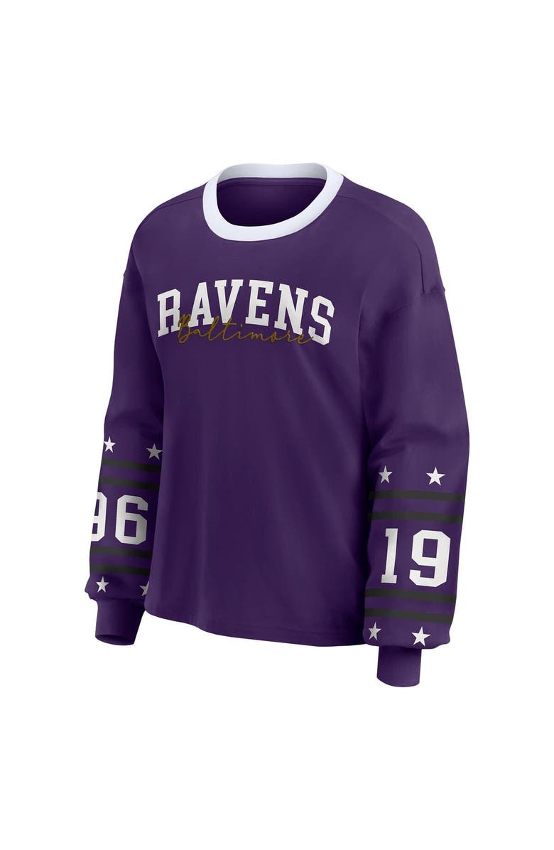 WEAR by Erin Andrews Women's WEAR by Erin Andrews Purple Baltimore Ravens Sport Long-Sleeve T-Shirt, Alternate, color, Purple