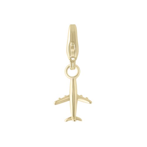 Electric Picks Airplane Charm In Gold
