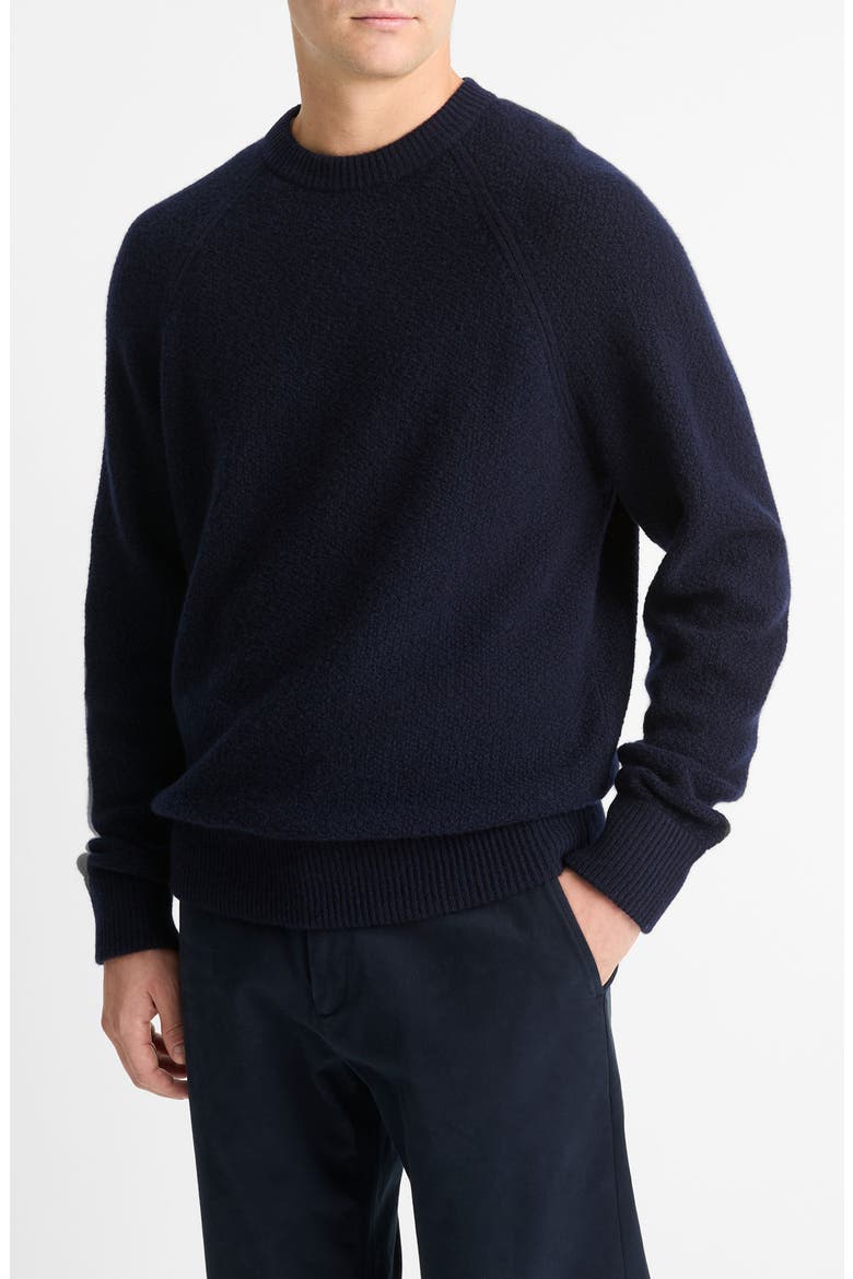 Wool & Cashmer Micro Bouclé Sweater, Main, color, COASTAL
