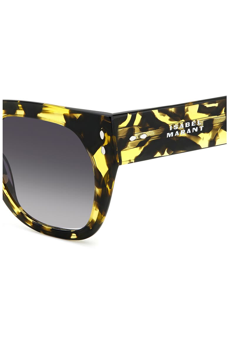 53mm Square Sunglasses, Alternate, color, YELLOW HAVANA